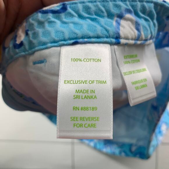 Lilly Pulitzer Shorts Womens 00 Blue Adie Breakwater Daisy Preppy Floral Casual - Picture 6 of 12